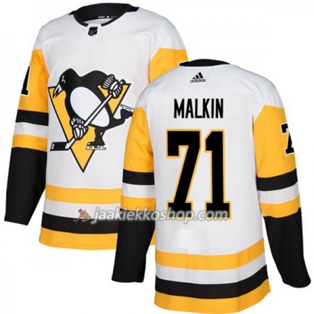 Nainen NHL Pittsburgh Penguins Pelipaita Evgeni Malkin 71 Adidas 2017-2018 Valkoinen Authentic